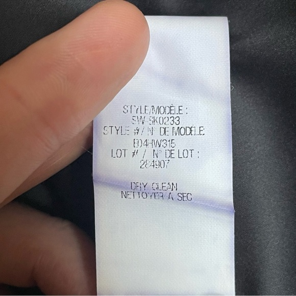 Helmut Lang Black White Multi-Layer Zip Back Viscose Mini Skirt EUC Size 6 - Picture 12 of 13